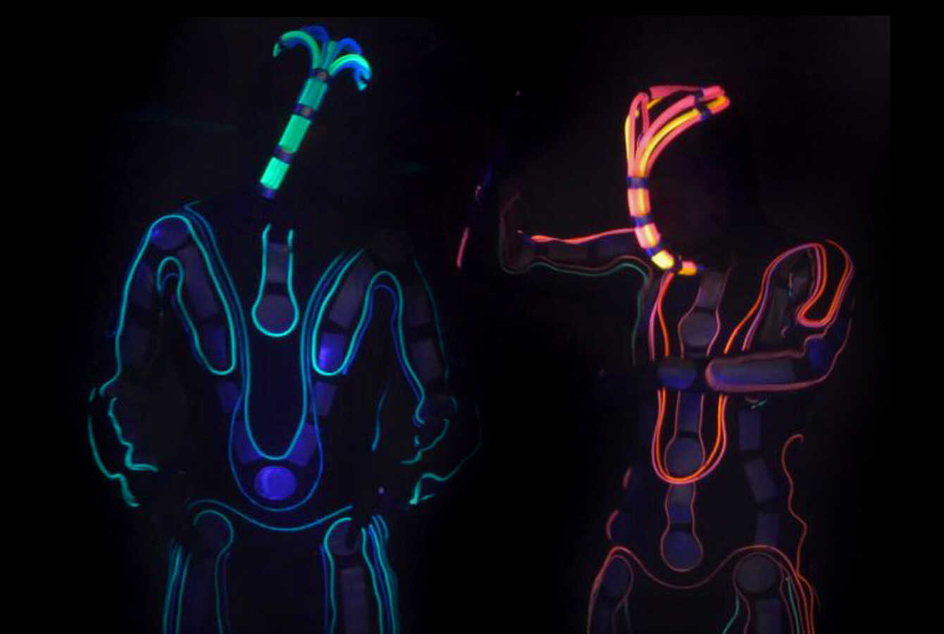 Costumes with light.