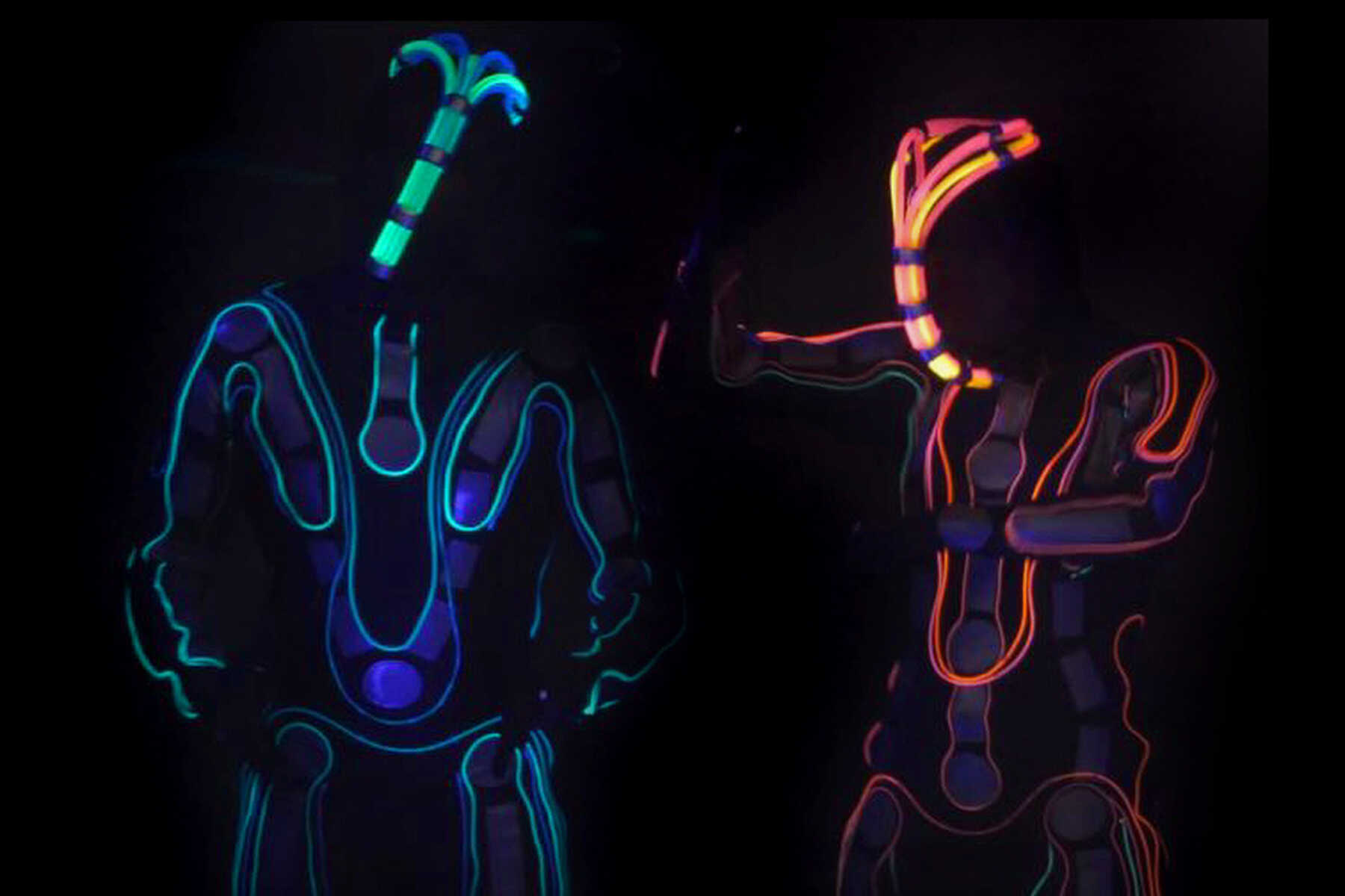 Costumes with light.